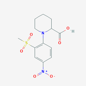 B1386737 1-[2-(Methylsulfonyl)-4-nitrophenyl]piperidine-2-carboxylic acid CAS No. 1219221-03-0