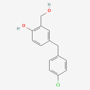 4-[(4-Chlorophenyl)methyl]-2-(hydroxymethyl)phenol