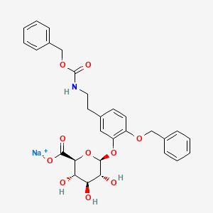 N-Benzyloxycarbonyl-4-O-benzyl Dopamine 3-Beta-D-Glucuronide Sodium Salt