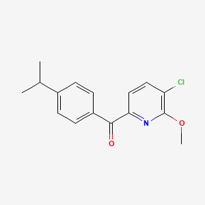 (5-Chloro-6-methoxypyridin-2-yl)-(4-propan-2-ylphenyl)methanone