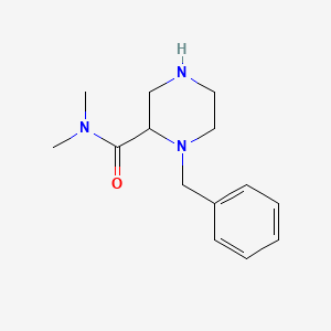 molecular formula C14H21N3O B13867393 1-benzyl-N,N-dimethylpiperazine-2-carboxamide 