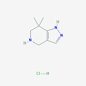 B1386741 4,5,6,7-Tetrahydro-7,7-dimethyl-1H-pyrazolo[4,3-c]pyridine hydrochloride CAS No. 635712-89-9