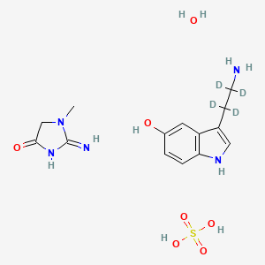 3-(2-amino-1,1,2,2-tetradeuterioethyl)-1H-indol-5-ol;2-imino-1-methylimidazolidin-4-one;sulfuric acid;hydrate