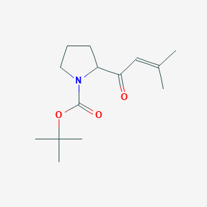 molecular formula C14H23NO3 B13867509 Tert-butyl 2-(3-methylbut-2-enoyl)pyrrolidine-1-carboxylate 