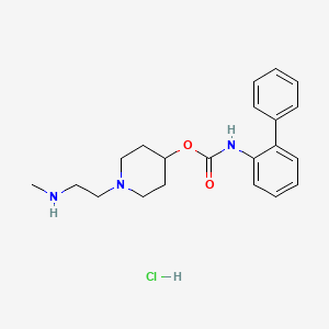 molecular formula C21H28ClN3O2 B13867521 [1-[2-(methylamino)ethyl]piperidin-4-yl] N-(2-phenylphenyl)carbamate;hydrochloride 