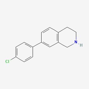 molecular formula C15H14ClN B13867590 7-(4-Chlorophenyl)-1,2,3,4-tetrahydroisoquinoline 