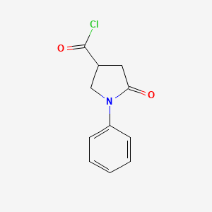 molecular formula C11H10ClNO2 B1386762 5-Oxo-1-phenylpyrrolidine-3-carbonyl chloride CAS No. 1071382-79-0