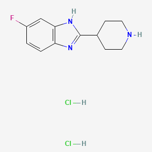 molecular formula C12H16Cl2FN3 B1386770 5-Fluoro-2-(4-piperidinyl)-1h-benzimidazole dihydrochloride CAS No. 1158645-51-2