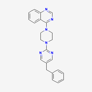 molecular formula C23H22N6 B13867746 4-(4-(5-Benzylpyrimidin-2-yl)piperazin-1-yl)quinazoline 