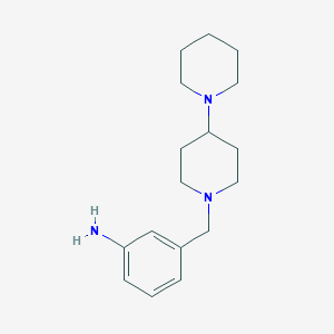 3-[(4-Piperidin-1-ylpiperidin-1-yl)methyl]aniline