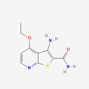 molecular formula C10H11N3O2S B13867766 3-Amino-4-ethoxythieno[2,3-b]pyridine-2-carboxamide 