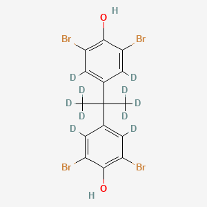 molecular formula C15H12Br4O2 B13867769 3,3',5,5'-Tetrabromobisphenol A-d10, (OH)2 