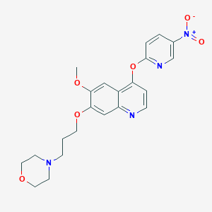 6-Methoxy-7-(3-morpholinopropoxy)-4-(5-nitropyridin-2-yloxy)quinoline