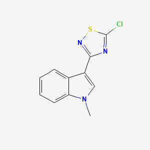 molecular formula C11H8ClN3S B13867785 5-Chloro-3-(1-methylindol-3-yl)-1,2,4-thiadiazole 