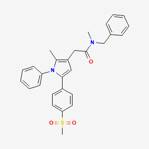 N-benzyl-N-methyl-2-[2-methyl-5-(4-methylsulfonylphenyl)-1-phenylpyrrol-3-yl]acetamide