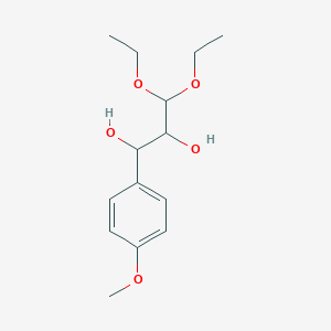 molecular formula C14H22O5 B13867838 3,3-Diethoxy-1-(4-methoxyphenyl)propane-1,2-diol 