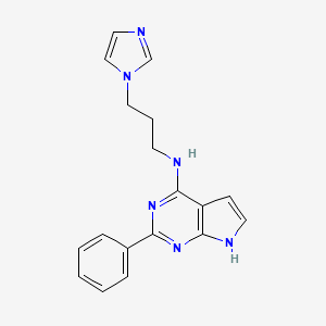 N-(3-imidazol-1-ylpropyl)-2-phenyl-7H-pyrrolo[2,3-d]pyrimidin-4-amine