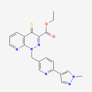 Ethyl 1-[[6-(1-methylpyrazol-4-yl)pyridin-3-yl]methyl]-4-sulfanylidenepyrido[2,3-c]pyridazine-3-carboxylate