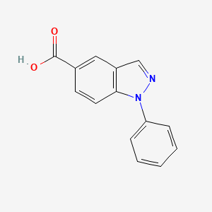 molecular formula C14H10N2O2 B13867868 1-Phenylindazole-5-carboxylic acid 