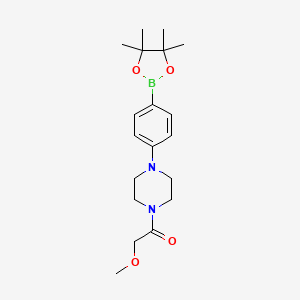 molecular formula C19H29BN2O4 B13867899 2-Methoxy-1-[4-[4-(4,4,5,5-tetramethyl-1,3,2-dioxaborolan-2-yl)phenyl]piperazin-1-yl]ethanone 