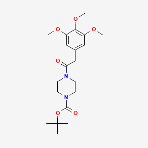 molecular formula C20H30N2O6 B13867913 Tert-butyl 4-[2-(3,4,5-trimethoxyphenyl)acetyl]piperazine-1-carboxylate 