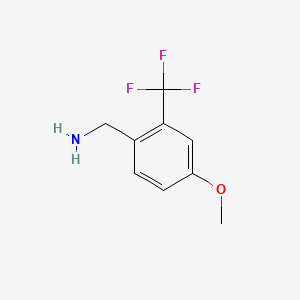 molecular formula C9H10F3NO B1386795 4-Methoxy-2-(trifluoromethyl)benzylamine CAS No. 916420-84-3