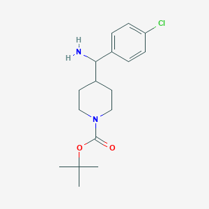 4-[Amino-(4-chlorophenyl)methyl]piperidine-1-carboxylic acid tert-butyl ester