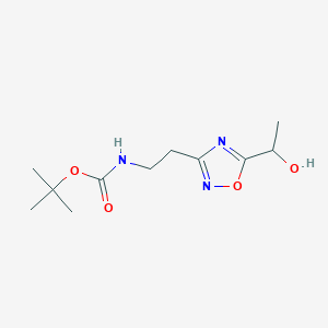 tert-butyl N-[2-[5-(1-hydroxyethyl)-1,2,4-oxadiazol-3-yl]ethyl]carbamate