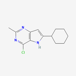 4-chloro-6-cyclohexyl-2-methyl-5H-pyrrolo[3,2-d]pyrimidine