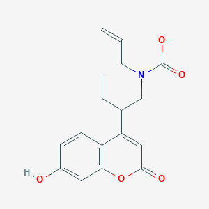 molecular formula C17H18NO5- B13868028 N-[2-(7-hydroxy-2-oxochromen-4-yl)butyl]-N-prop-2-enylcarbamate 