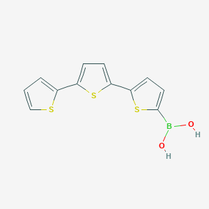 [5-(5-Thiophen-2-ylthiophen-2-yl)thiophen-2-yl]boronic acid