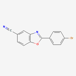 molecular formula C14H7BrN2O B13868041 2-(4-Bromophenyl)-1,3-benzoxazole-5-carbonitrile 