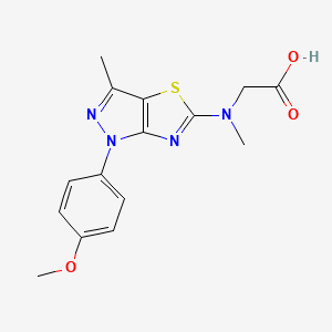 B1386806 N-[1-(4-Methoxyphenyl)-3-methyl-1H-pyrazolo-[3,4-d][1,3]thiazol-5-yl]-N-methylglycine CAS No. 1172108-70-1