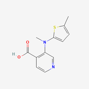 molecular formula C12H12N2O2S B13868061 3-[Methyl-(5-methylthiophen-2-yl)amino]pyridine-4-carboxylic acid 