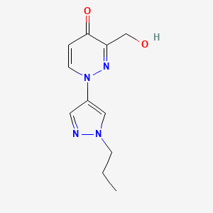 molecular formula C11H14N4O2 B13868063 3-(Hydroxymethyl)-1-(1-propylpyrazol-4-yl)pyridazin-4-one 