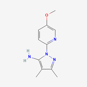 molecular formula C11H14N4O B13868089 2-(5-Methoxypyridin-2-yl)-4,5-dimethylpyrazol-3-amine 