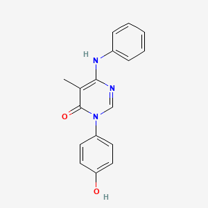 molecular formula C17H15N3O2 B13868116 3-(4-hydroxyphenyl)-5-methyl-6-(phenylamino)pyrimidin-4(3H)-one 