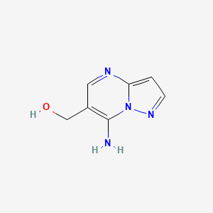 molecular formula C7H8N4O B13868132 (7-Aminopyrazolo[1,5-a]pyrimidin-6-yl)methanol 