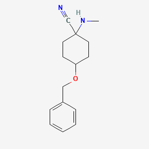 4-(Benzyloxy)-1-(methylamino)cyclohexanecarbonitrile