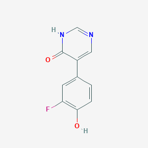 molecular formula C10H7FN2O2 B13868166 5-(3-fluoro-4-hydroxyphenyl)pyrimidin-4(3H)-one 