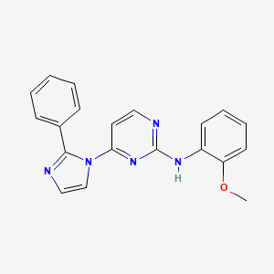 2-Pyrimidinamine, N-(2-methoxyphenyl)-4-(2-phenyl-1H-imidazol-1-yl)-