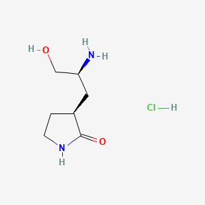 (S)-3-((S)-2-Amino-3-hydroxypropyl)pyrrolidin-2-one hydrochloride