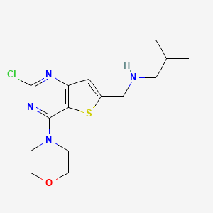 N-[(2-chloro-4-morpholin-4-ylthieno[3,2-d]pyrimidin-6-yl)methyl]-2-methylpropan-1-amine