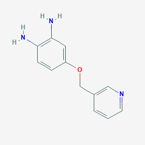 molecular formula C12H13N3O B13868194 4-(Pyridin-3-ylmethoxy)benzene-1,2-diamine 