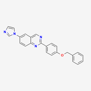 molecular formula C24H18N4O B13868216 6-Imidazol-1-yl-2-(4-phenylmethoxyphenyl)quinazoline 