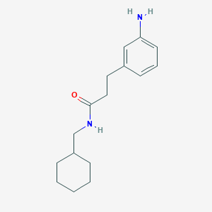 molecular formula C16H24N2O B13868241 3-(3-aminophenyl)-N-(cyclohexylmethyl)propanamide 