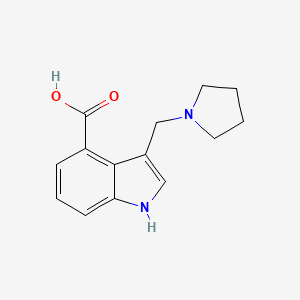molecular formula C14H16N2O2 B1386826 3-(pyrrolidin-1-ylmethyl)-1H-indole-4-carboxylic acid CAS No. 1171833-99-0