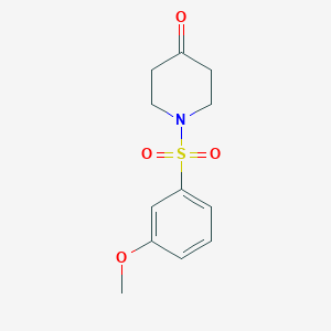 molecular formula C12H15NO4S B1386827 1-[(3-Methoxyphenyl)sulfonyl]piperidin-4-one CAS No. 1170873-06-9
