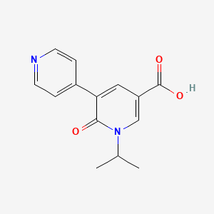 6-Oxo-1-propan-2-yl-5-pyridin-4-ylpyridine-3-carboxylic acid