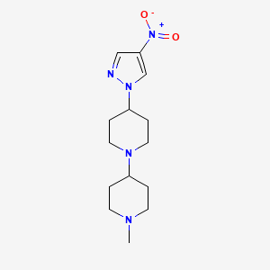 molecular formula C14H23N5O2 B13868304 1-Methyl-4-[4-(4-nitropyrazol-1-yl)piperidin-1-yl]piperidine 